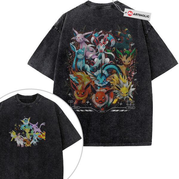 Eeveelutions Shirt, Pokemon Shirt, PKM Shirt, Anime Shirt, Vintage T-Shirt 2-Sided
