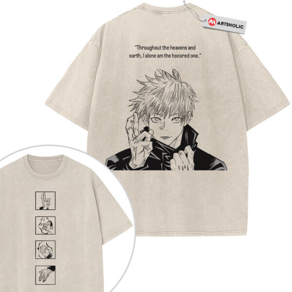 Satoru Gojo Shirt, Jujutsu Kaisen Shirt, Anime Shirt, Vintage T-Shirt 2-Sided