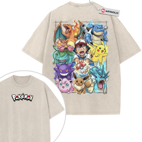 Pokemon Shirt, PKM Shirt, Anime Shirt, Vintage T-Shirt 2-Sided