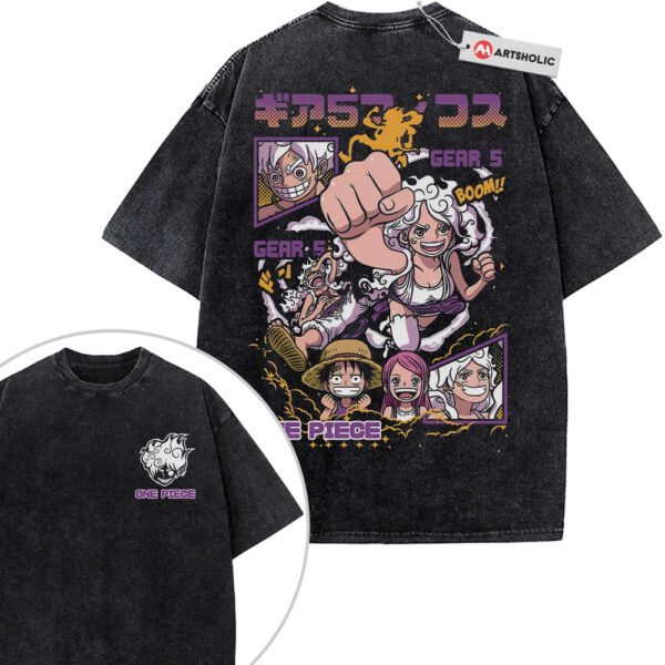 Nika Luffy and Bonney Shirt, One Piece Shirt, Anime Shirt, Vintage Tee 2-Sided