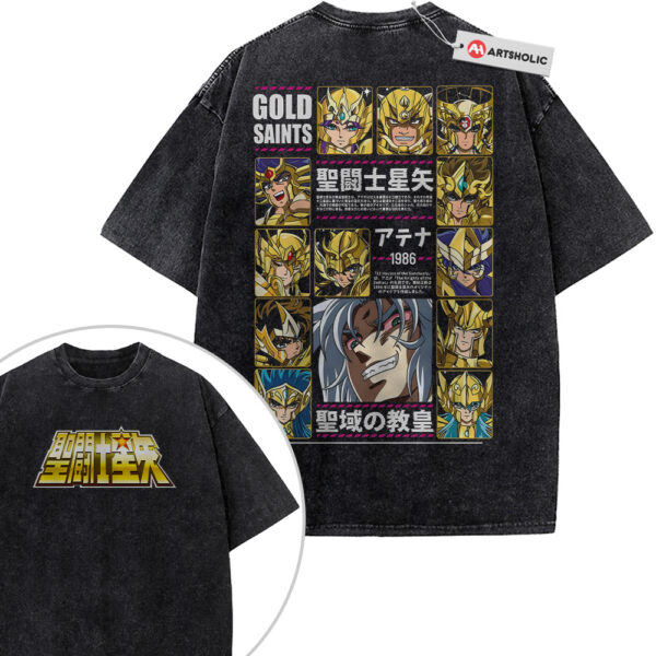 Saint Seiya Shirt, Anime Shirt, Vintage Tee 2-Sided