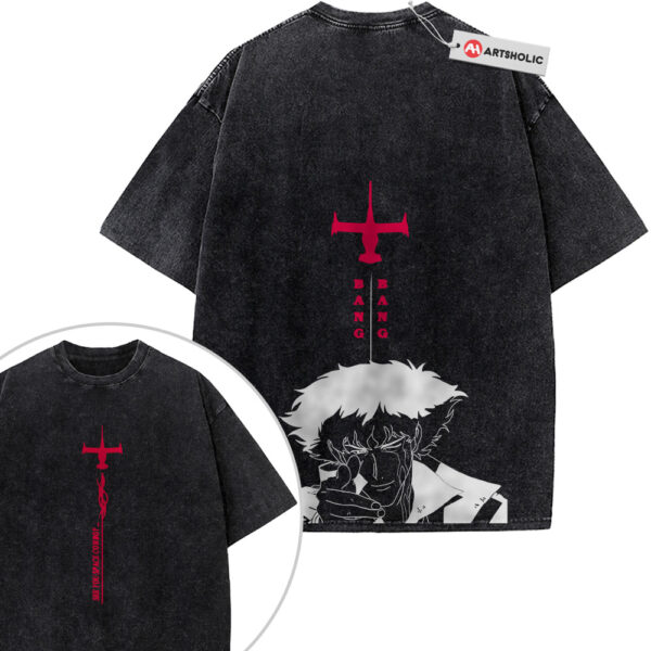 Spike Spiegel Shirt, Cowboy Bebop Shirt, Anime Shirt, Vintage T-Shirt 2-Sided