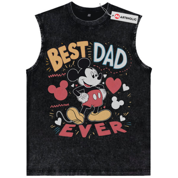 Best Dad Ever Tank Top, Mickey Mouse Tank Top, Father's Day Tank Top, Animated Tank Top, Vintage Tank Top