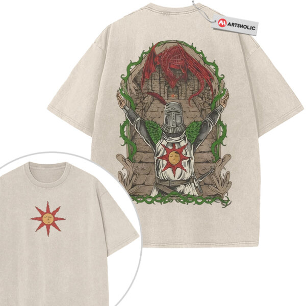 Dark Souls Shirt, Game Shirt, Vintage Tee 2-Sided - Apricot, S