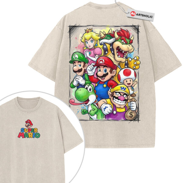 Super Mario Shirt, Game Shirt, Vintage Tee 2-Sided