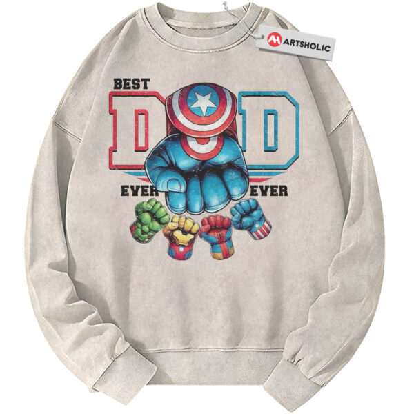 Best Dad Ever Sweatshirt, The Avengers Sweatshirt, Father's Day Sweatshirt, Marvel Comics Sweatshirt, Vintage Sweater