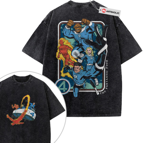 The Fantastic Four Shirt, Marvel Comics Shirt, Vintage T-Shirt 2-Sided