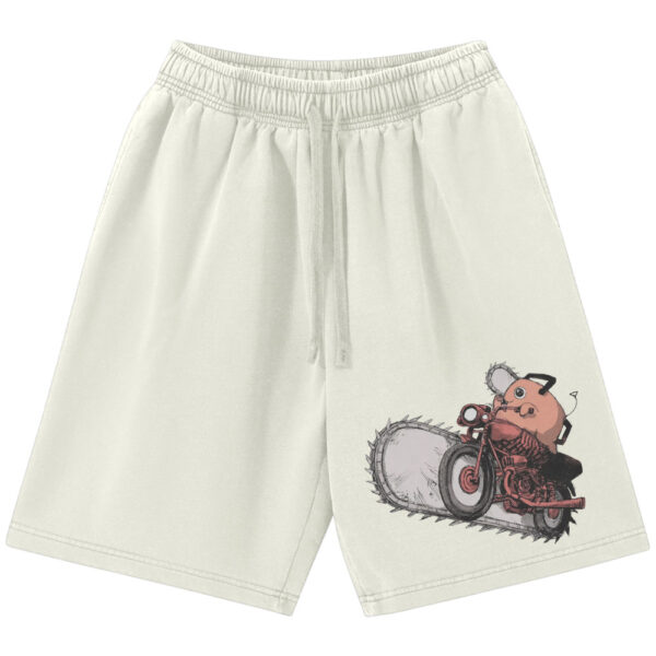 Pochita Shorts, Chainsaw Man Shorts, Anime Shorts, Vintage Shorts