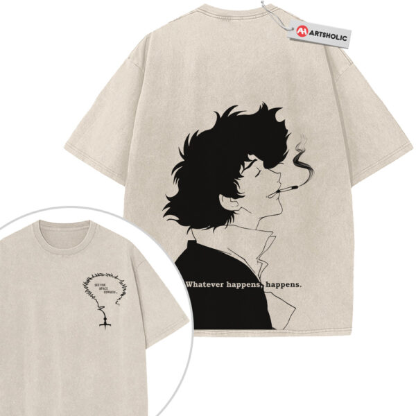 Spike Spiegel Shirt, Cowboy Bebop Shirt, Anime Shirt, Vintage T-Shirt 2-Sided