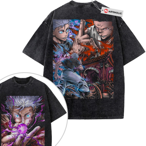 Gojo vs Sukuna Shirt, Jujutsu Kaisen Shirt, Anime Shirt, Vintage T-Shirt 2-Sided