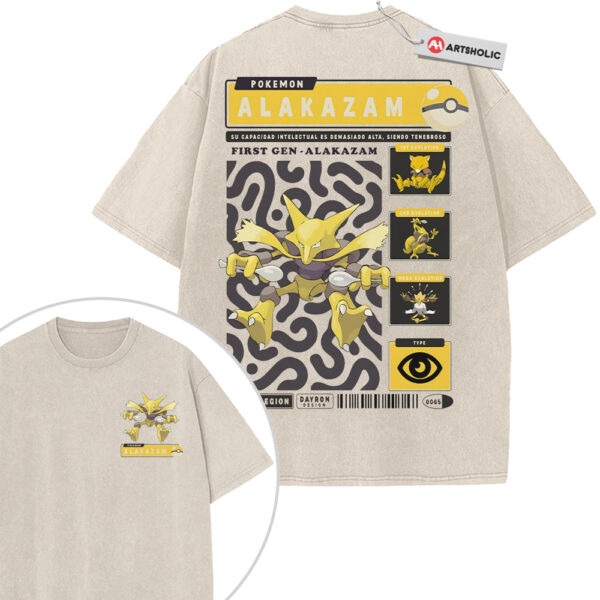 Alakazam Shirt, Kadabra Shirt, Abra Shirt, Pokemon Shirt, Anime Shirt, Vintage Tee 2-Sided
