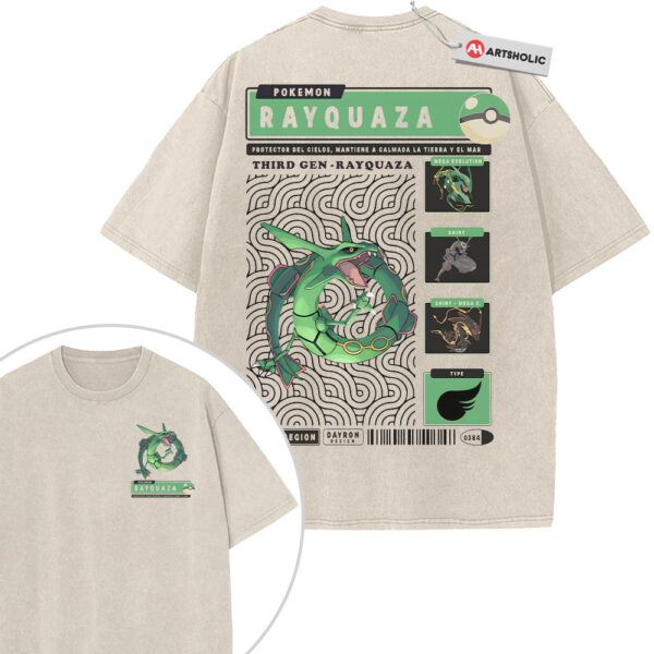 Rayquaza Shirt, Pokemon Shirt, Anime Shirt, Vintage Tee 2-Sided