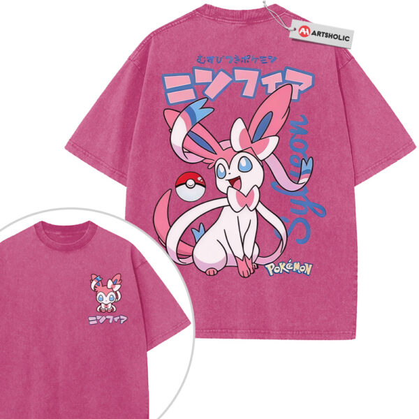 Sylveon Shirt, Pokemon Shirt, Anime Shirt, Vintage Tee 2-Sided