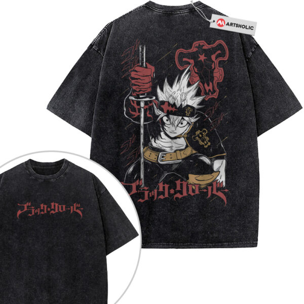 Asta Shirt, Black Clover Shirt, Anime Shirt, Vintage T-Shirt 2-Sided