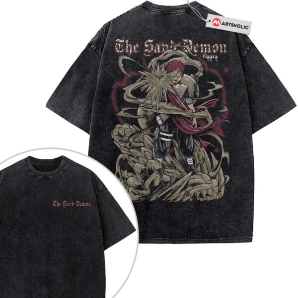 Gaara Shirt, Naruto Shirt, Anime Shirt, Vintage T-Shirt 2-Sided