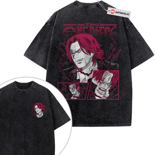 Shanks Shirt, One Piece Shirt, Anime Shirt, Vintage Tee 2-Sided
