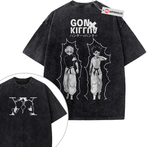 Killua Zoldyck Shirt, Gon Freecss Shirt, Hunter x Hunter Shirt, HxH Shirt, Anime Shirt, Vintage Tee 2-Sided