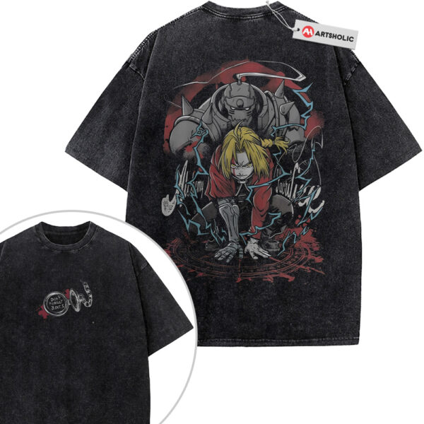 Edward vs Alphonse Elric Shirt, Fullmetal Alchemist Shirt, Anime Shirt, Vintage T-Shirt 2-Sided