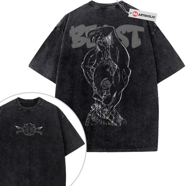 Inosuke Hashibira Shirt, Demon Slayer Shirt, Anime Shirt, Vintage T-Shirt 2-Sided