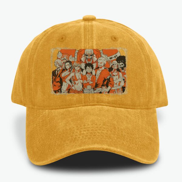 Straw Hat Pirates Caps, One Piece Caps, Anime Caps, Vintage Caps