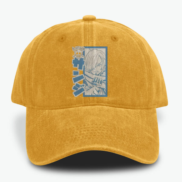 Vinsmoke Sanji Caps, One Piece Caps, Anime Caps, Vintage Caps