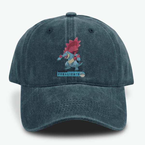 Feraligatr Caps, Croconaw Caps, Totodile Caps, Pokemon Caps, Anime Caps, Vintage Caps