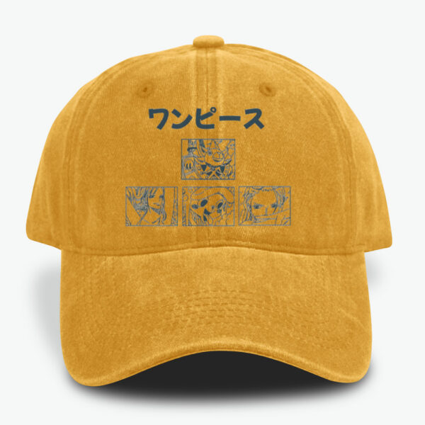 Straw Hat Pirates Caps, One Piece Caps, Anime Caps, Vintage Caps