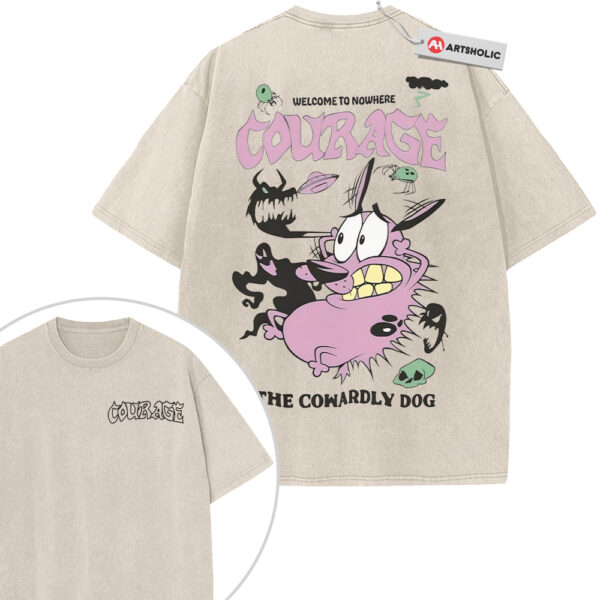 Courage the Cowardly Dog Shirt, Animated Shirt, Vintage Tee 2-Sided