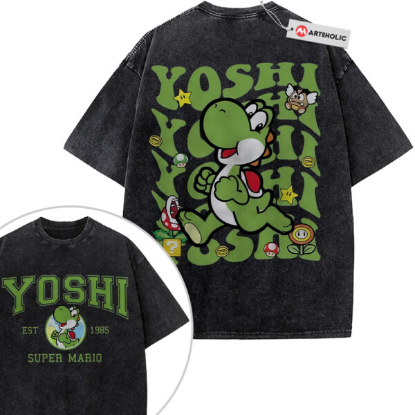 Yoshi Shirt, Super Mario Shirt, Game Shirt, Vintage Tee 2-Sided