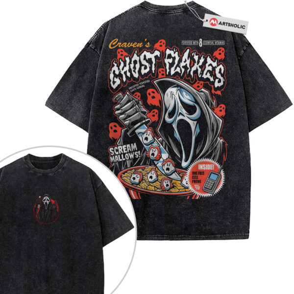 Ghostface Shirt, Scream Shirt, Halloween Shirt, Horror Shirt, Vintage T-Shirt 2-Sided