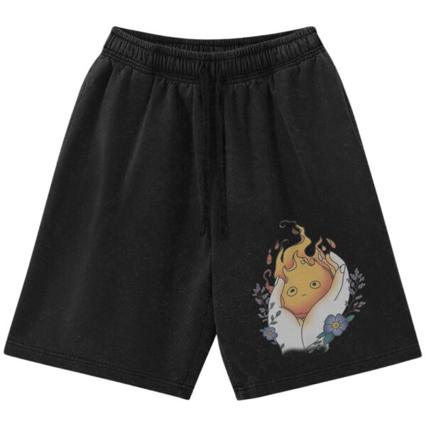 Calcifer Shorts, Howl's Moving Castle Shorts, Studio Ghibli Shorts, Anime Shorts, Vintage Shorts