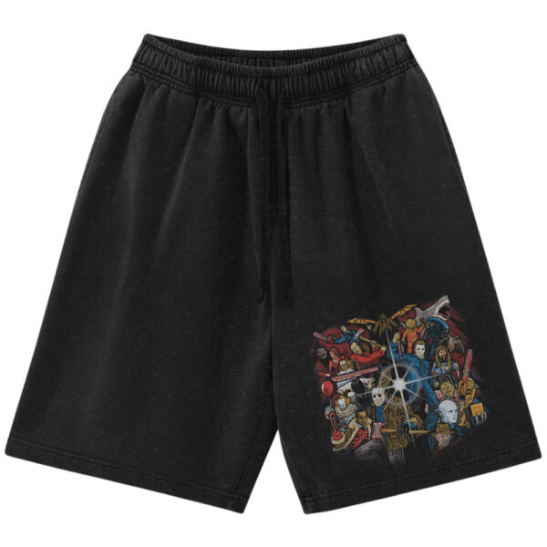 Horror Fighter Shorts, Halloween Shorts, Movie Shorts, Vintage Shorts
