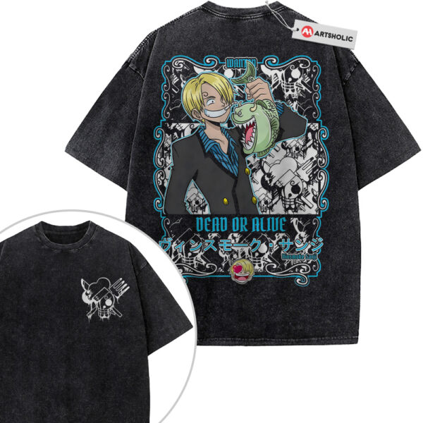 Vinsmoke Sanji Shirt, One Piece Shirt, Anime Shirt, Vintage Tee 2-Sided