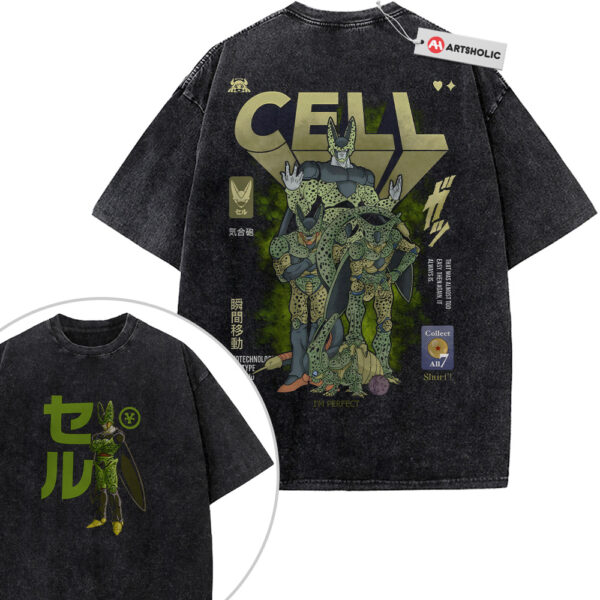 Cell Shirt, Dragon Ball Shirt, Anime Shirt, Vintage Tee 2-Sided