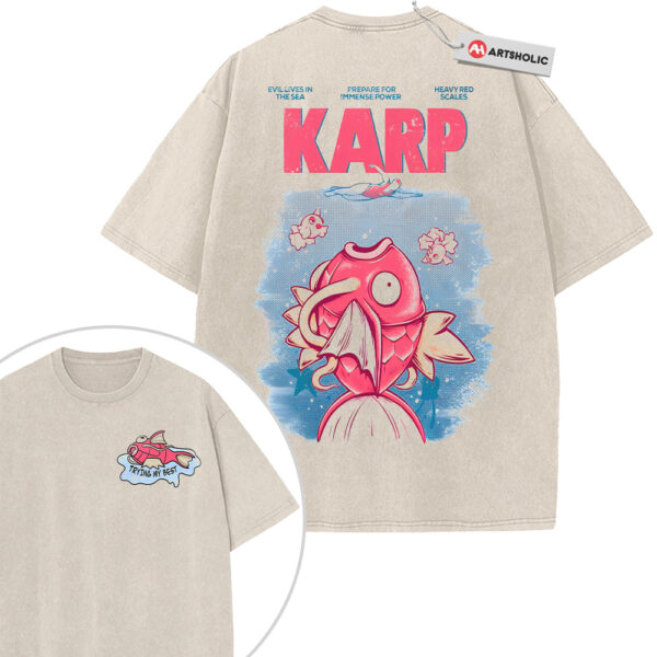 Magikarp Shirt, Pokemon Shirt, PKM Shirt, Anime Shirt, Vintage Tee 2-Sided