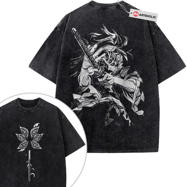 Kokushibo Shirt, Demon Slayer Shirt, Anime Shirt, Vintage T-Shirt 2-Sided