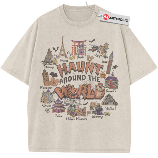 Haunt Around the World Shirt, Halloween Shirt, Disney Shirt, Animated Shirt, Vintage T-Shirt