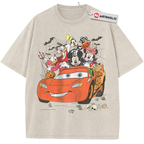 Lightning McQueen Shirt, Donald Duck Shirt, Mickey Mouse Shirt, Goofy Shirt, Pluto Shirt, Halloween Shirt, Disney Shirt, Animated Shirt, Vintage Tee