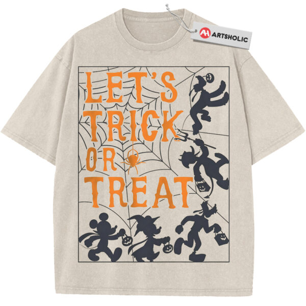 Trick or Treat Shirt, Donald Duck Shirt, Mickey Mouse Shirt, Goofy Shirt, Pluto Shirt, Halloween Shirt, Disney Shirt, Animated Shirt, Vintage Tee