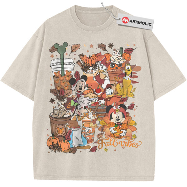 Fall Vibes Shirt, Donald Duck Shirt, Mickey Mouse Shirt, Goofy Shirt, Pluto Shirt, Disney Shirt, Animated Shirt, Vintage Tee
