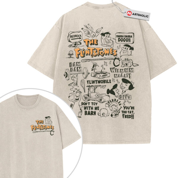 The Flintstones Shirt, Animated Shirt, Vintage T-Shirt 2-Sided