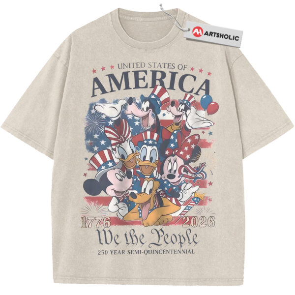 Donald Duck Shirt, Mickey Mouse Shirt, Goofy Shirt, Pluto Shirt, 4th of July Shirt, Independence Day Shirt, Animated Shirt, Vintage Tee
