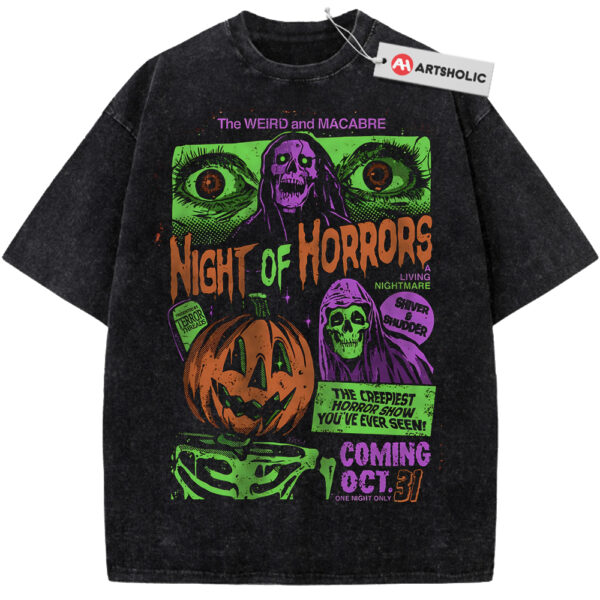 Night of Horror Shirt, Halloween Shirt, Vintage T-Shirt