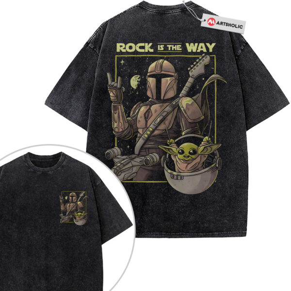 Din Djarin and Grogu Shirt, Movie Shirt, Vintage T-Shirt 2-Sided