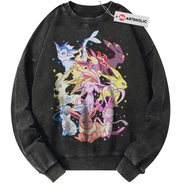 Eevee Evolutions Sweatshirt, Pokemon Sweatshirt, PKM Sweatshirt, Valentine's Day Sweatshirt, Anime Sweatshirt, Vintage Sweater