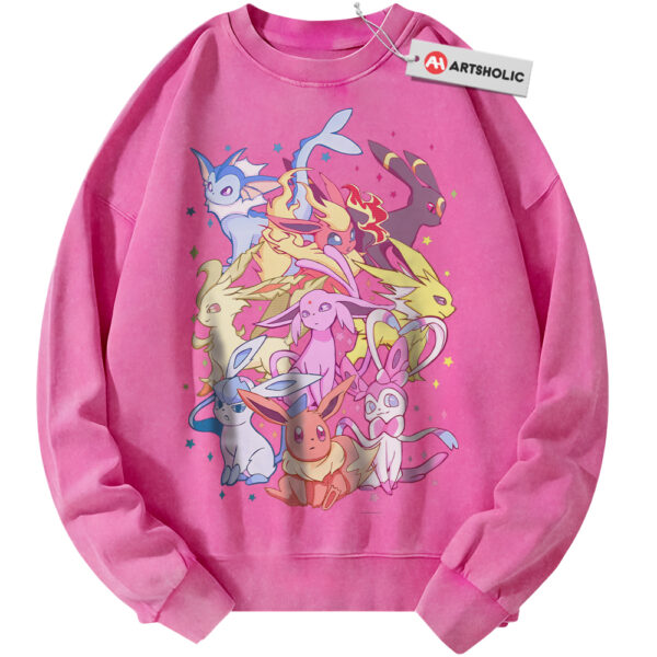Eevee Evolutions Sweatshirt, Pokemon Sweatshirt, PKM Sweatshirt, Valentine's Day Sweatshirt, Anime Sweatshirt, Vintage Sweater