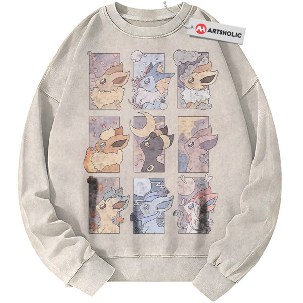 Eevee Evolutions Sweatshirt, Pokemon Sweatshirt, PKM Sweatshirt, Anime Sweatshirt, Vintage Sweater