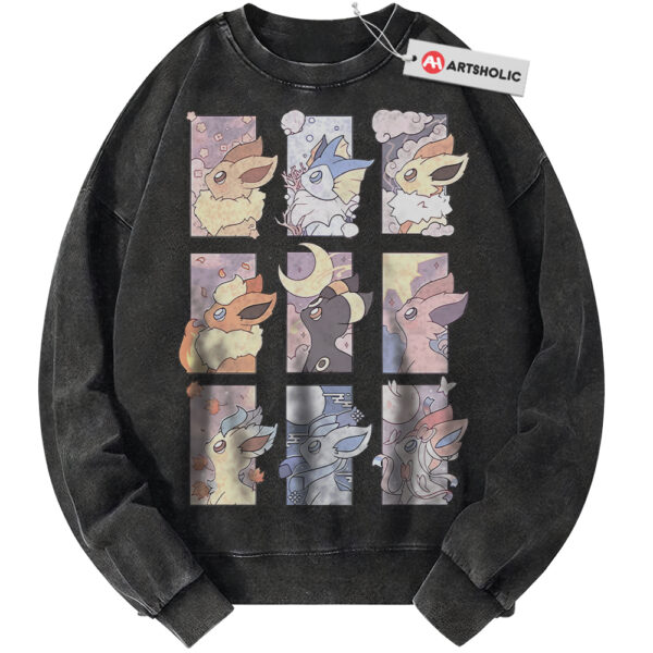 Eevee Evolutions Sweatshirt, Pokemon Sweatshirt, PKM Sweatshirt, Anime Sweatshirt, Vintage Sweater