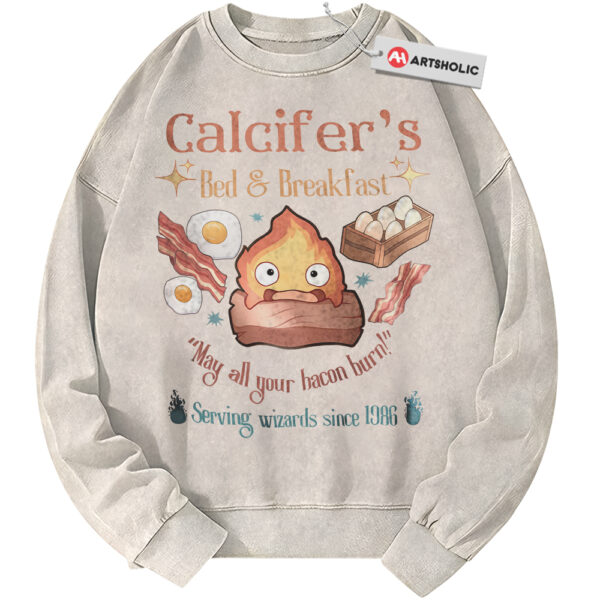 Calcifer Sweatshirt, Howl's Moving Castle Sweatshirt, Studio Ghibli Sweatshirt, Anime Sweatshirt, Vintage Sweatshirt
