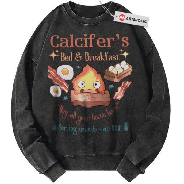 Calcifer Sweatshirt, Howl's Moving Castle Sweatshirt, Studio Ghibli Sweatshirt, Anime Sweatshirt, Vintage Sweatshirt